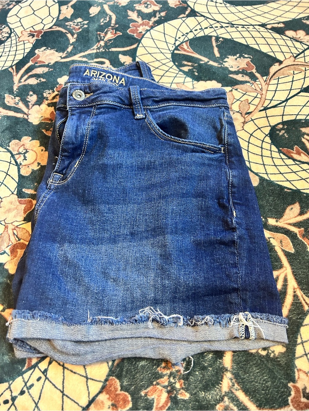 Arizona Jean Company Dark Blue Denim Jean Shorts